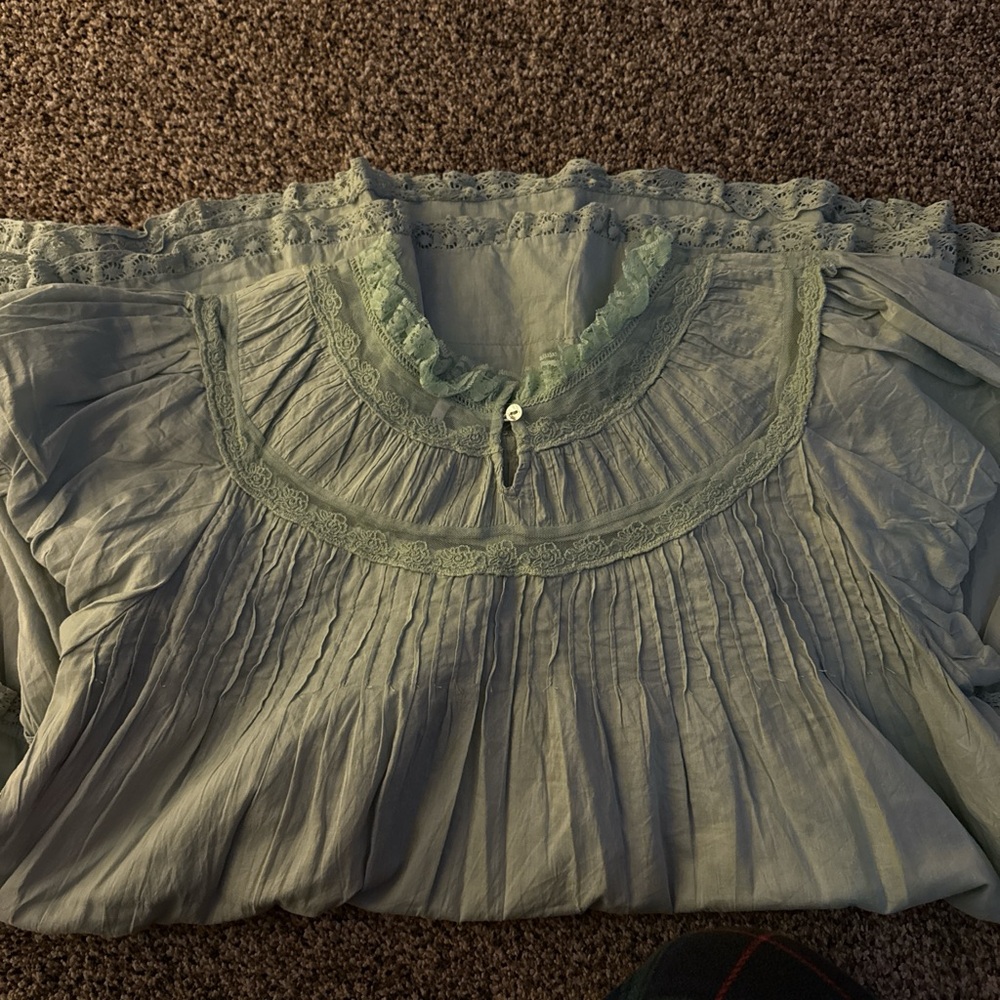 Free People Light sage Mini Dress - Picture 3 of 3